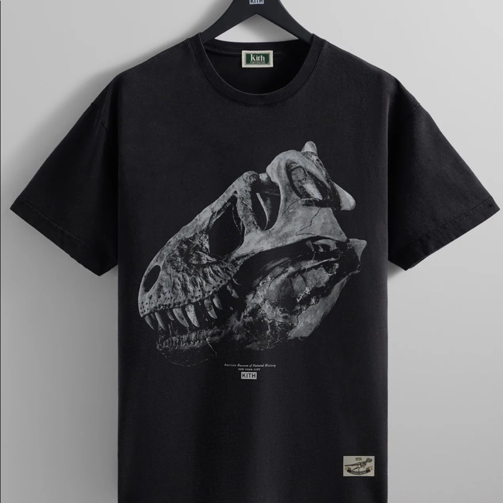 KITH American Museum of Natural History T-Rex Vintage Tee - Black - Men’s Large